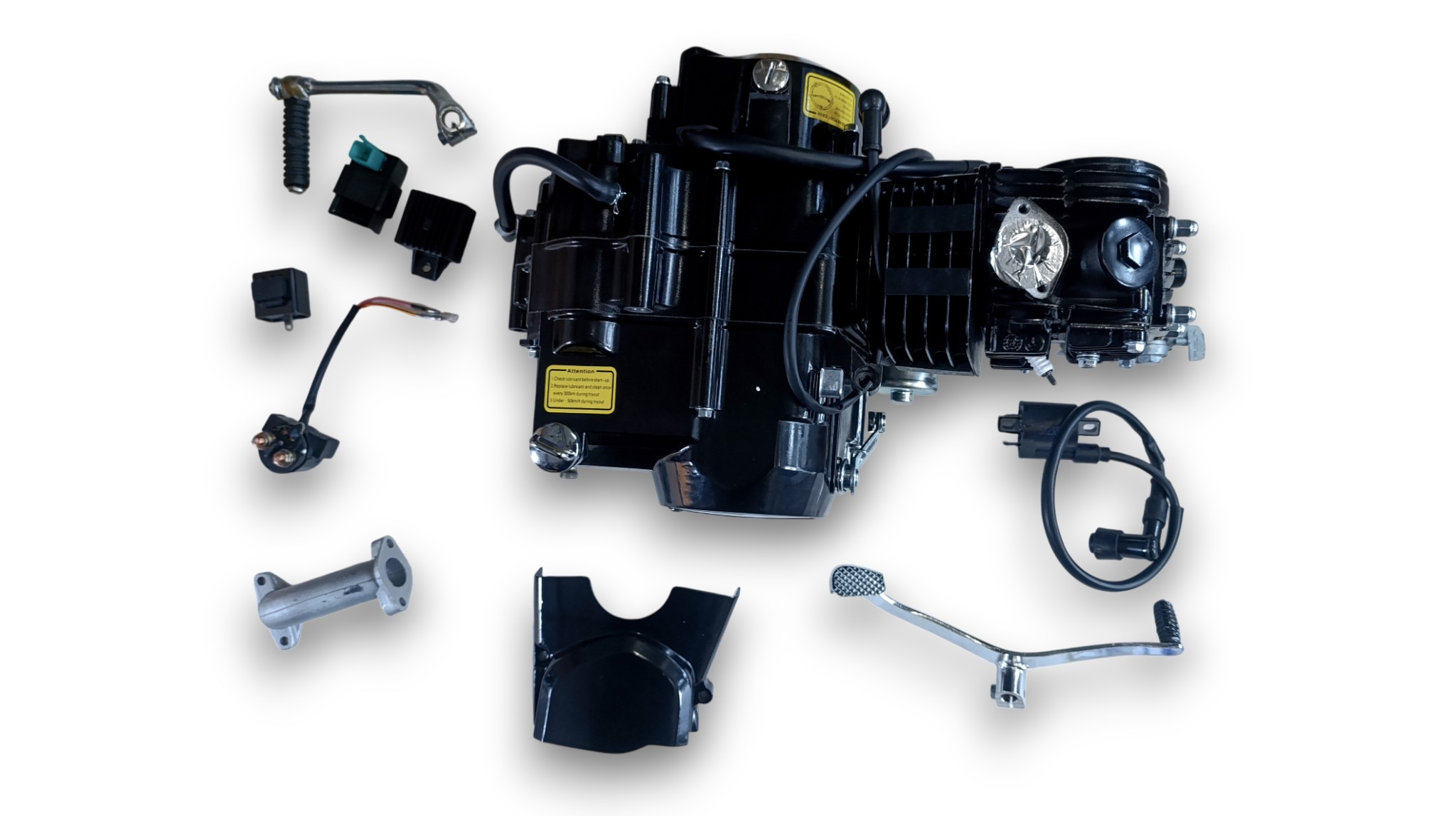 Двигатель TTR-125/KAYO-125 (152FMI) нижний электрический стартер, механика (ПОЛНАЯ комплектация) Двигатель TTR-125/KAYO-125 (152FMI) нижний электрический стартер, механика (ПОЛНАЯ комплектация)