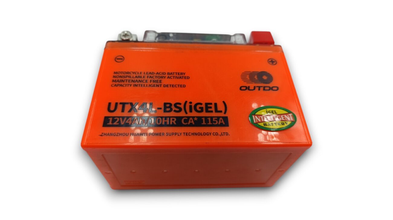 Аккумулятор 12V 4Ah UTX4L-BS (iGEL) 113х70х87 гель "OUTDO" 2025г